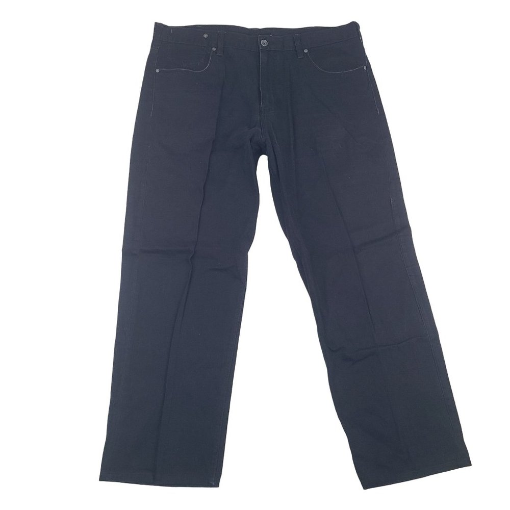 Calvin Klein Jeans Mens Size 38 Black Straight Leg Pants Cotton Denim
